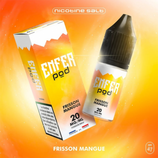 E-liquide sel Frisson Mangue de chez Enfer pod vape 47.