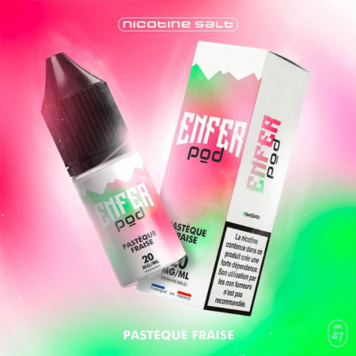 E-liquide sel Pastèque Fraise de chez Enfer pod vape 47.